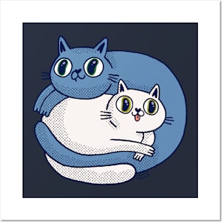 Cat duo Posters and Art